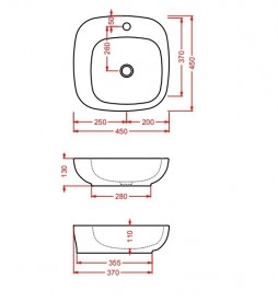 Раковина для ванной ArtCeram Dial 60х46 см белый глянцевый DAL003 01;00