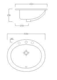 Раковина для ванної ArtCeram Eolo 59х48 см білий глянсовий ELL001 01; 00
