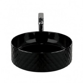 Раковина для ванної ArtCeram Esagono Ø40 см чорний глянсовий OSL013 03; 00