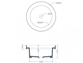 Раковина для ванної ArtCeram Fuori Scala Ø 40 см кераміка сіро-синій (denim) TFL032 37;00