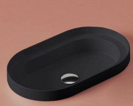 Раковина для ванной ArtCeram Fuori Scala 58,3х36,3 см керамика черный матовый TFL033 17;00