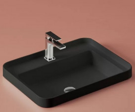 Раковина для ванної кімнати ArtCeram Fuori Scala 60,5х45,5 см кераміка чорний матовий TFL034 17;00