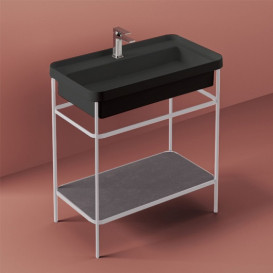 Раковина для ванной ArtCeram Fuori Scala 80,5х45,5 см керамика черный матовый TFL035 17;00