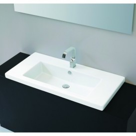 Раковина для ванной ArtCeram Gap 106х51 см белый глянцевый GPL001 01;00