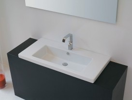 Раковина для ванной ArtCeram Gap 106х51 см белый глянцевый GPL001 01;00