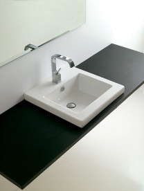 Раковина для ванной ArtCeram Gap 51х51 см белый глянцевый GPL005 01;00