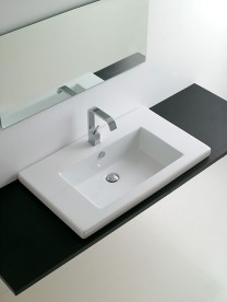Раковина для ванної ArtCeram Gap 96х51 см білий глянсовий GPL004 01; 00