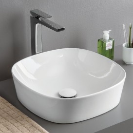 Раковина для ванної ArtCeram Ghost 42х42 см білий глянсовий GHL001 01; 00