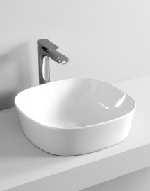 Раковина для ванної ArtCeram Ghost 42х42 см білий глянсовий GHL001 01; 00