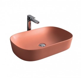 Раковина для ванної ArtCeram Ghost 65х41,5 см червоний корал GHL002 14; 00
