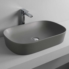 Раковина для ванної ArtCeram Ghost 65х41,5 см санфарфор сірий GHL002 15; 00