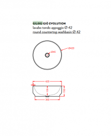 Раковина для ванной ArtCeram Gio Evolution Ø42 см белый матовый GIL002 05;00