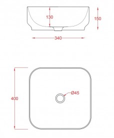 Раковина для ванной ArtCeram Gio Evolution 40х40 см чёрный глянцевый GIL004 03;00