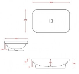 Раковина для ванної ArtCeram Gio Evolution 60х37 см білий матовий GIL005 05; 00