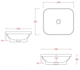 Раковина для ванної ArtCeram Gio Evolution 43х37 см чорний глянсовий GIL006 03; 00