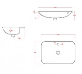 Раковина для ванної ArtCeram Gio Evolution 60х40 см білий матовий GIL007 05; 00