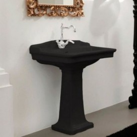 Раковина для ванной ArtCeram Hermitage 68х55 см чёрный глянцевый HEL002 03;00