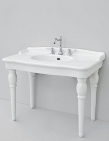 Раковина для ванной ArtCeram Hermitage 112х63 см белый глянцевый HEL004 01;00