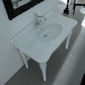 Раковина для ванной ArtCeram Hermitage 112х63 см белый глянцевый HEL004 01;00