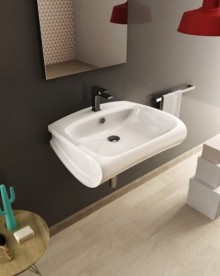 Раковина для ванної ArtCeram Hi-Line 65х51,5 см білий глянсовий HIL002 01; 00