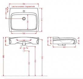 Раковина для ванной ArtCeram Hi-Line 65х51,5 см чёрный глянцевый HIL002 03;00