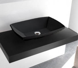 Раковина для ванної ArtCeram Jazz 60х40 см кераміка чорний матовий JZL002 17;00