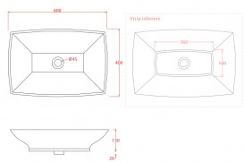 Раковина для ванної ArtCeram Jazz 60х40 см кераміка чорний матовий JZL002 17;00