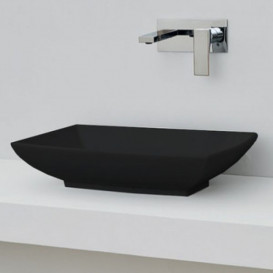 Раковина для ванної ArtCeram Jazz 60х40 см кераміка чорний матовий JZL002 17;00