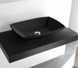 Раковина для ванной ArtCeram Jazz 60х40 см чёрный глянцевый JZL002 03;00