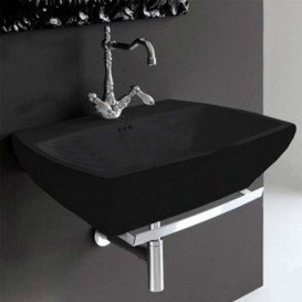 Раковина для ванної ArtCeram Jazz 70х48 см чорний глянсовий JZL005 03; 00