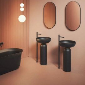 Раковина для ванной ArtCeram Jolie Ø50 см керамика черный матовый JOL001 17;00