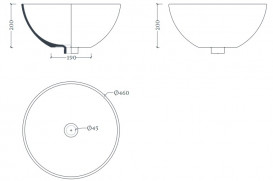 Раковина для ванной ArtCeram La Ciotola Ø46 см керамика белый LCL001 01;00