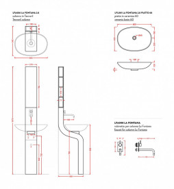 Раковина для ванной ArtCeram La Fontana 60х42 см с колонной керамика белый LFA006 05