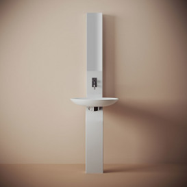 Раковина для ванной ArtCeram La Fontana 60х42 см с колонной керамика белый LFA006 05