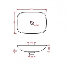 Раковина для ванной ArtCeram La Fontana 55х40 см белый глянцевый LFL006 01;00