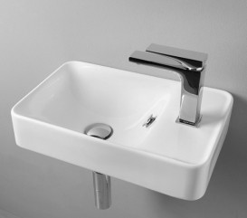 Раковина для ванної ArtCeram Lavamani Savon 45х27,5 см білий глянсовий LML003 01; 00