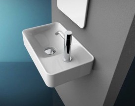 Раковина для ванної ArtCeram Lavamani Savon 45х27,5 см білий глянсовий LML003 01; 00