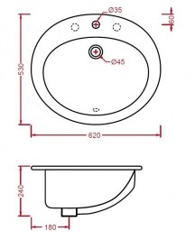 Раковина для ванной ArtCeram Minerva 62х53 см белый глянцевый MNL001 01;00