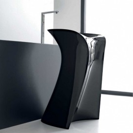 Раковина для ванної ArtCeram Miss 57х58 см чорний глянсовий OSL012 03; 00