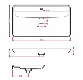 Раковина для ванної ArtCeram Naked 98х54 см білий глянсовий NAL001 01; 00