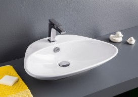 Раковина для ванної ArtCeram Plettro Quadro 59х44,5 см білий глянсовий PTL002 01; 00