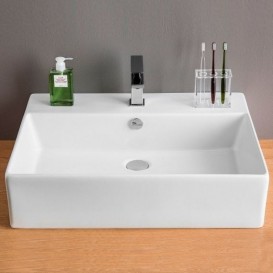 Раковина для ванної ArtCeram Quadro 50х48 см білий глянсовий QUL002 01; 00