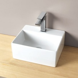 Раковина для ванной ArtCeram Quadro Mini 32х27 см белый глянцевый QUL006 01;00