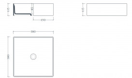 Раковина для ванної ArtCeram Scalino 38х38 см кераміка зелена шавлія SCL001 44;00