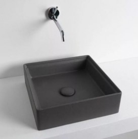 Раковина для ванной ArtCeram Scalino 38х38 см санфарфор серый SCL001 15;00