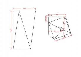 Раковина для ванной ArtCeram Sharp 39х52 см белый глянцевый OSL008 01;00