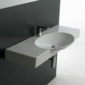 Раковина для ванной ArtCeram Swing 105х48 см белый глянцевый SWL002 01;00