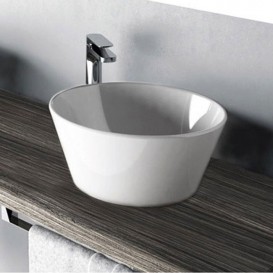 Раковина для ванної ArtCeram Wire Ø 43 см санфарфор білий глянсовий WIL001 01; 00