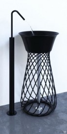 Раковина для ванной ArtCeram Wire Ø 43 см санфарфор чёрный глянцевый WIL001 03;00