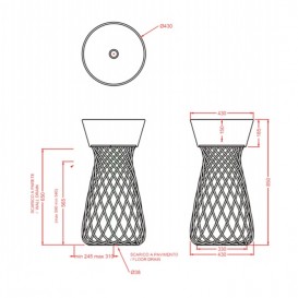 Раковина для ванной ArtCeram Wire Ø 43 см санфарфор чёрный глянцевый WIL001 03;00